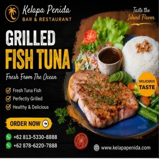 Grilled Tuna — Tuna Laut Segar, Daging Tebal & Lembut