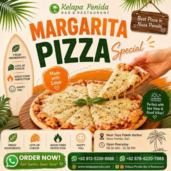 Margarita Pizza — Klasik Italia, Tomat Segar & Mozzarella